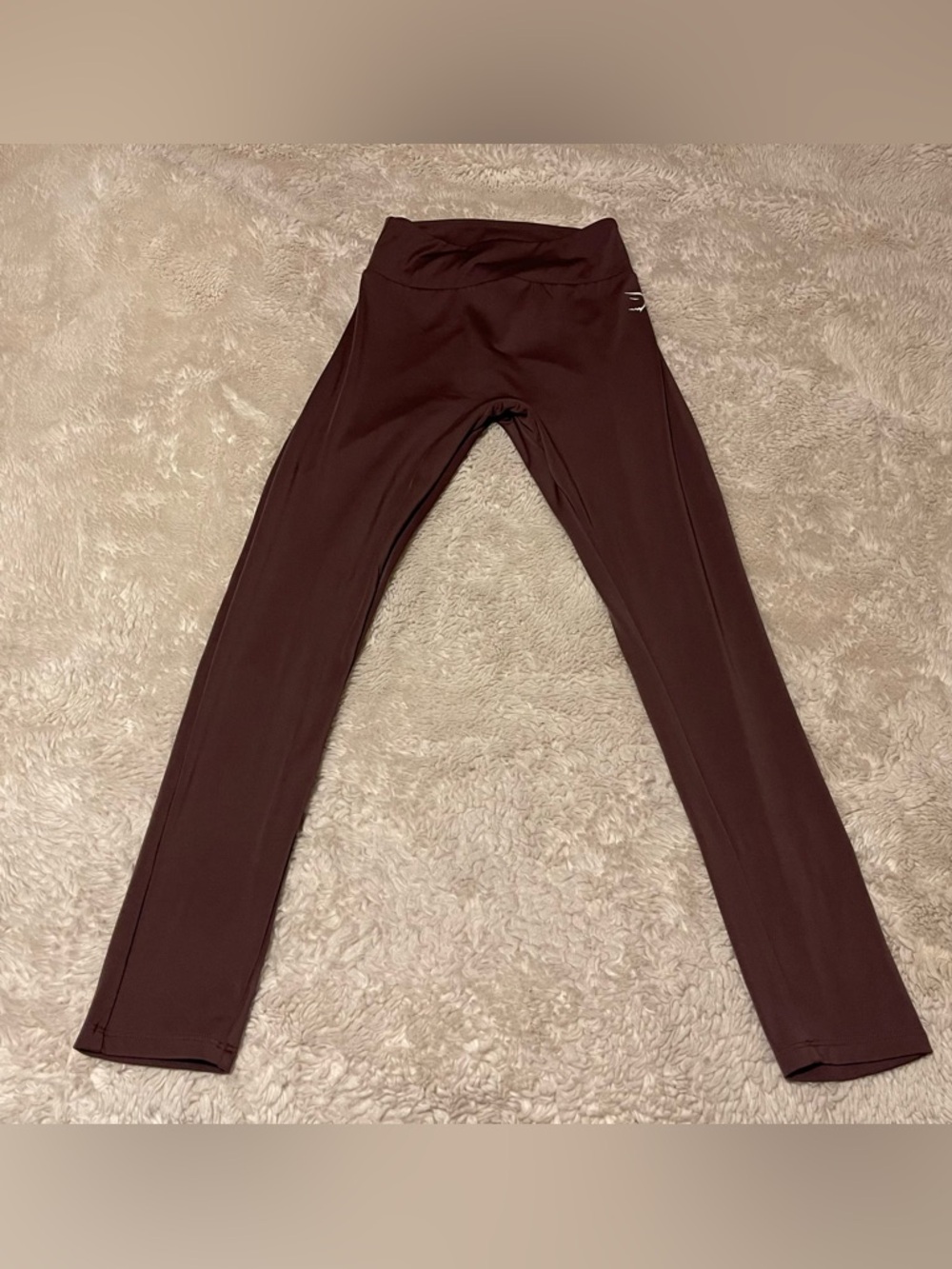 Gymshark Power Leggings Size Medium Womens Brown Muave Scrunch 25”
